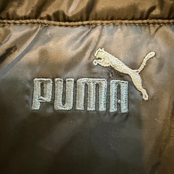 Women's Puma Reversible Black and Gray Quilted Zip Front Vest Size L - Picture 5 of 8